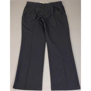 Vintage Pleated Dress Pants Men's 40x32 Botany 500 Navy Blue Wool Blend Made USA